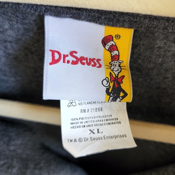 Dr. Seuss Gray 1/4 Zip Pullover, Sz XL - Picture 4 of 9